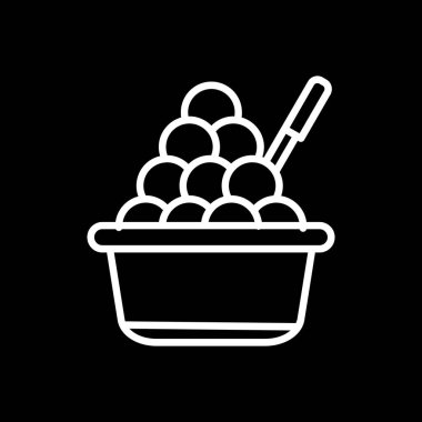 Köfteli kase, vektör çizimi 