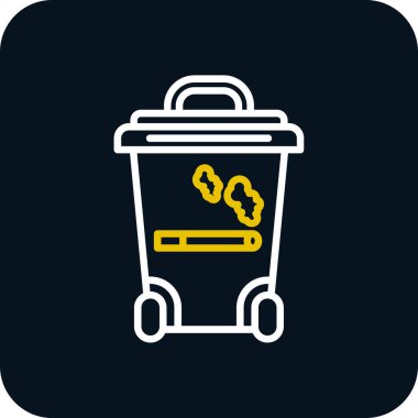 Çöp kutusu simgesi. vektör illüstrasyonu