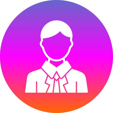 Benzersiz erkek öğretmen vektör çizgisi simgesi