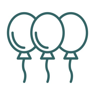 Balon simgesinin vektör illüstrasyonu 