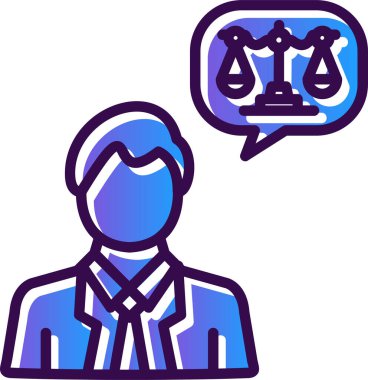 Yargıç. Web simgesi basit tasarım