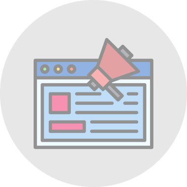 reklam simgesi modern vektör illüstrasyonu 