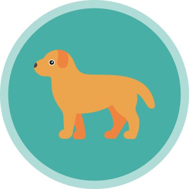 köpek simgesi, vektör illüstrasyonu basit tasarım