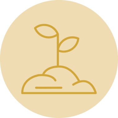 Filizler. Web simgesi basit illüstrasyon          