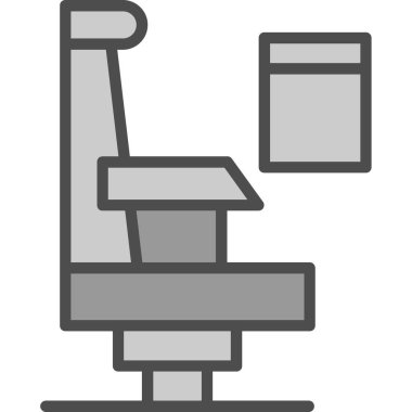 Uçak koltukları vektörü. Web simgesi basit illüstrasyon 