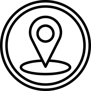 harita pin ikonu vektör illüstrasyonu