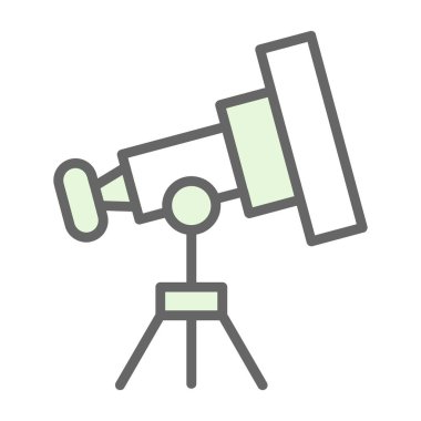 Teleskop. Web simgesi basit illüstrasyon