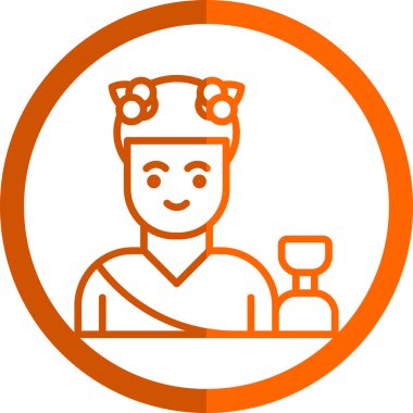 Bir insan simgesinin vektör illüstrasyonu