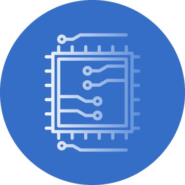 çip simgesi, vektör illüstrasyonu basit tasarım