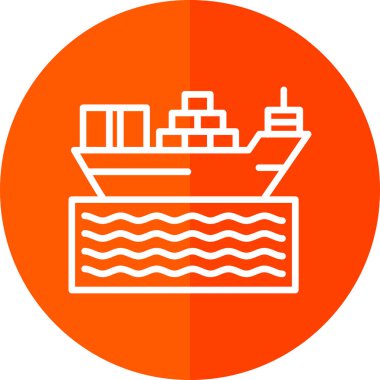 Gemi simgesi vektör illüstrasyonu 