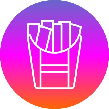 Patates kızartması kutsal kişilerin resmi, vektör çizim 