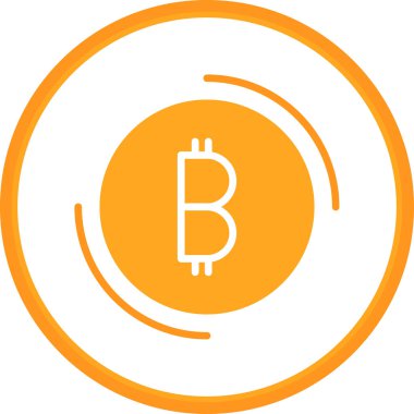 bitcoin. Web simgesi basit illüstrasyon 
