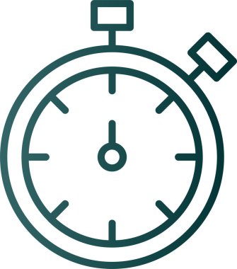 Doldurulmuş kronometre simgesi - taslak biçimi