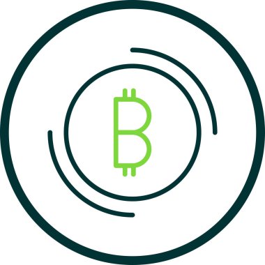 bitcoin. Web simgesi basit illüstrasyon 