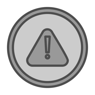 Dikkat uyarı simgesi tam taslak biçiminde 