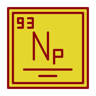 Neptunyum simgesi vektör çizimi