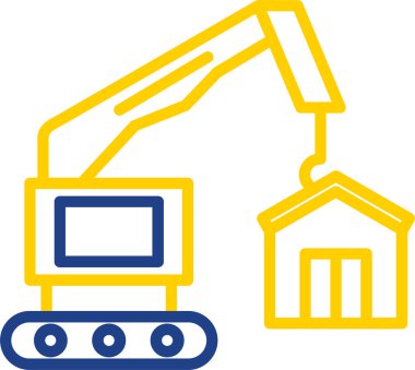 Bina. Web simgesi basit illüstrasyon