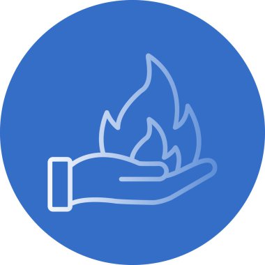 Bir ateş simgesinin vektör illüstrasyonu