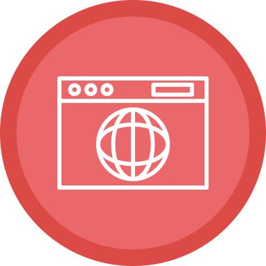 Web tarayıcı simgesi vektör illüstrasyonu 