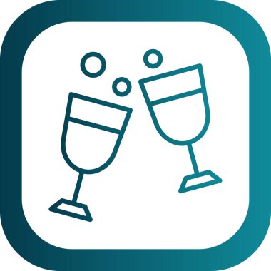 Şampanya simge vektör çizim