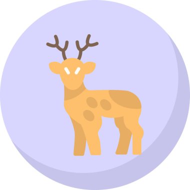 Geyik. Web simgesi basit tasarım