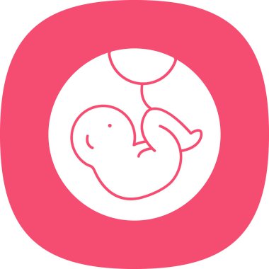 Embriyo. Web simgesi basit illüstrasyon