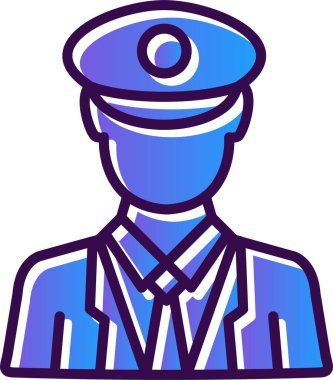 Polis. Web simgesi basit illüstrasyon