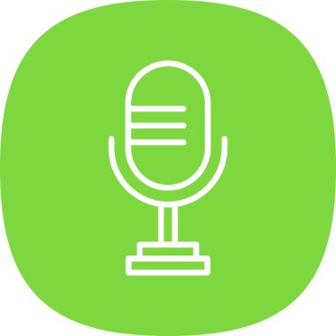 mikrofon simgesi, vektör illüstrasyonu basit tasarım