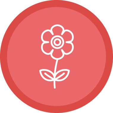 çiçek simgesi, vektör illüstrasyonu