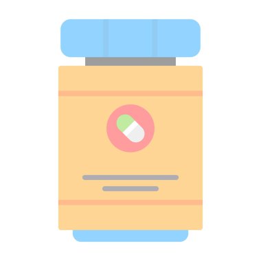 Antibiyotik ilaç şişesi vektör çizimi