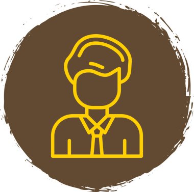 Yönetici düz simgesinin vektör illüstrasyonu 