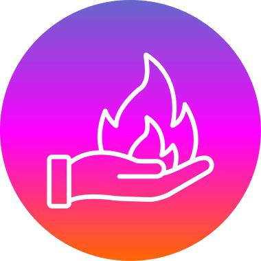 Yangın. Web simgesi basit illüstrasyon