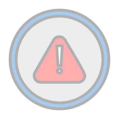 Dikkat uyarı simgesi tam taslak biçiminde 