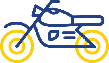 motosiklet simgesi, vektör illüstrasyonu basit tasarım