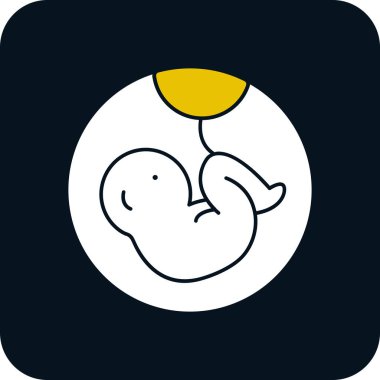 Embriyo. Web simgesi basit illüstrasyon