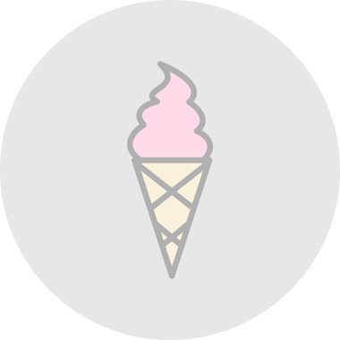 dondurma ikonu vektör illüstrasyonu