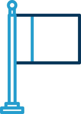 Basit bayrak vektör çizgisi simgesi 