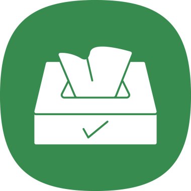 Doku kutusu simgesi, vektör illüstrasyonu