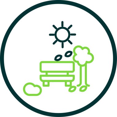 Modern çiftlik ikonunun vektör illüstrasyonu