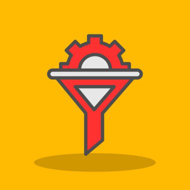 modada izole edilmiş arkaplanda huni simgesi 