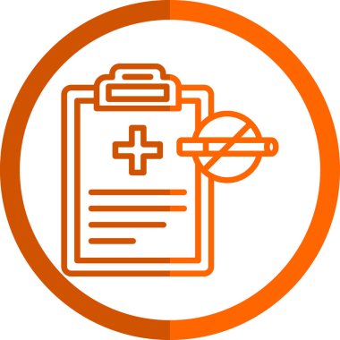 tıbbi rapor simgesi vektör illüstrasyonu 