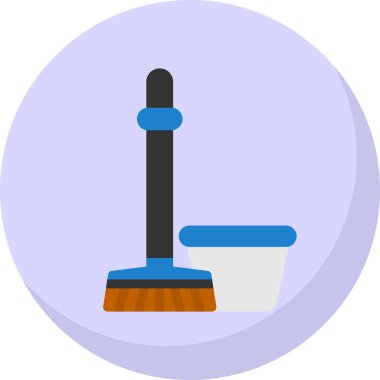 Mop and bucket. web icon simple illustration            