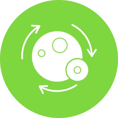 Dairesel bir simgenin vektör illüstrasyonu