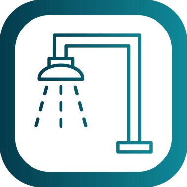 Duş. Web simgesi basit illüstrasyon                             