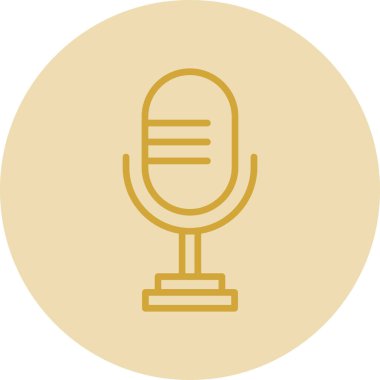 mikrofon simgesi, vektör illüstrasyonu basit tasarım