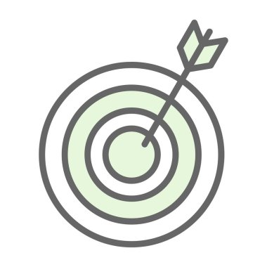 Hedef simgenin vektör illüstrasyonu 