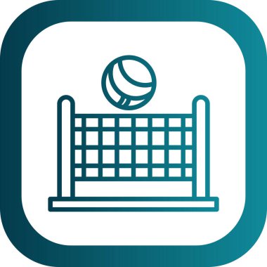 Tenis topu simgesi, vektör illüstrasyonu