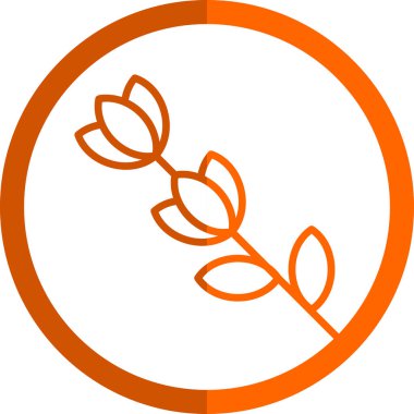 Çiçek simgesinin vektör illüstrasyonu