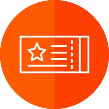 bilet ikonu vektör illüstrasyonu