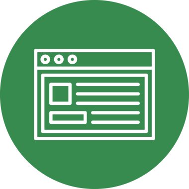 Web sayfası. Web simgesi basit illüstrasyon